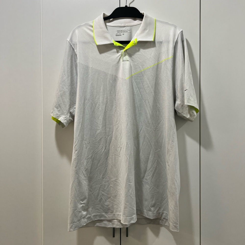 Nike Dri-FIT Men’s Golf Polo - White/Silver